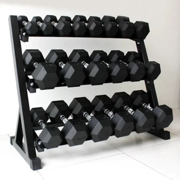 Rubber-covered Dumbbell Set with Customized Logo Perfect Addition to Home Gym Equipment