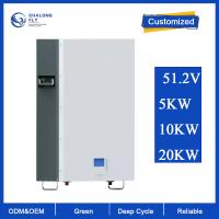 Bateria de lítio do armazenamento de energia solar Lifepo4 da casa do ODM 51.2V 100AH 200AH do OEM da bateria de lítio LiFePo4 fixada na parede