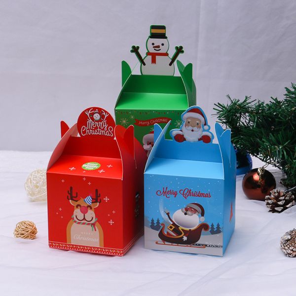 Коробка подарка картона закрытия ленты упаковывая для подарка рождества