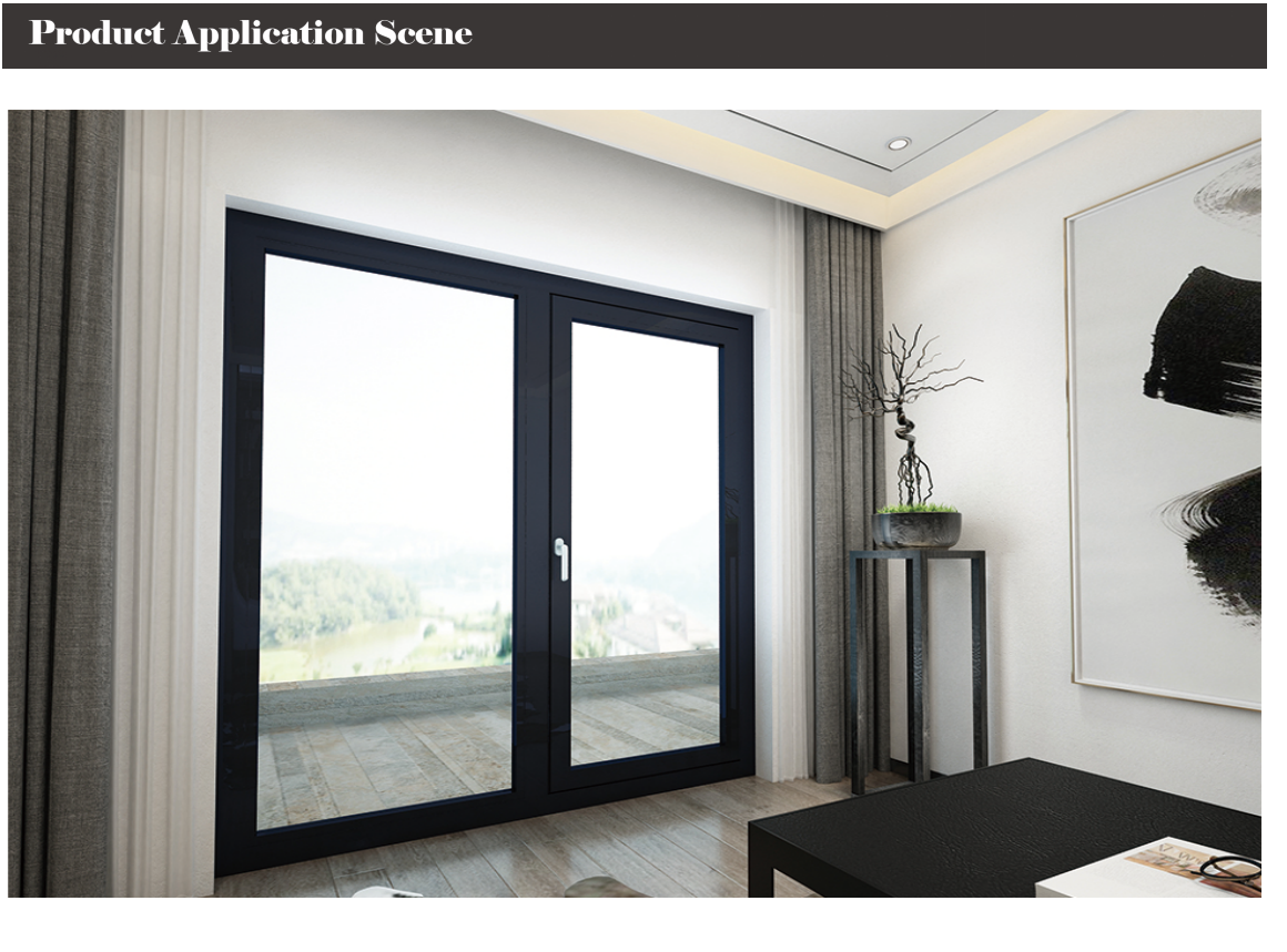 Vertical Swing Aluminium Casement Doors , Internal Double Casement Door ISO9001