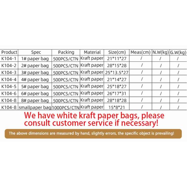 Custom Print Grocery Brown Kraft Bags Bulk With Handle 80gsm