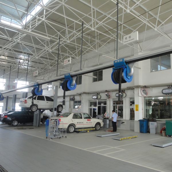 ATV UTV  Diesel Exhaust Hose Reels Manual Gas Removing  Exhaust Extraction System