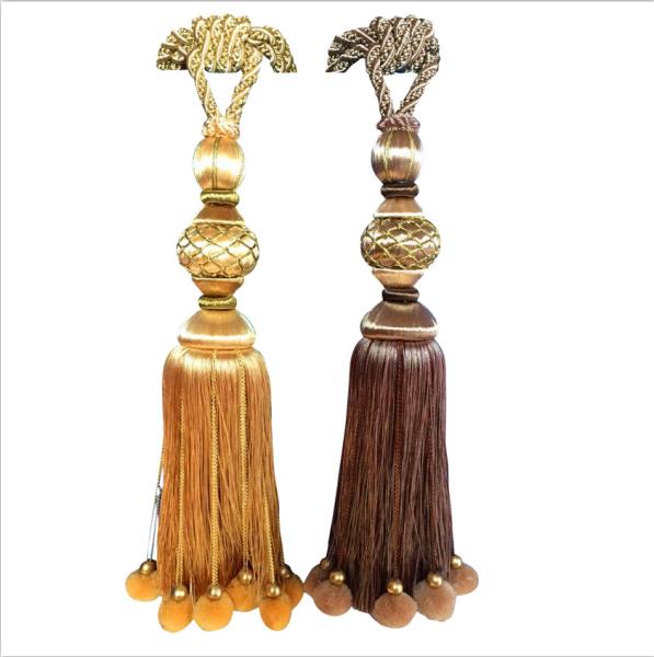 Hot sale new design polyester cord tassel tieback for curtain accessory decorative