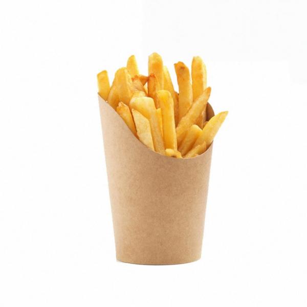 Disposable Paper Food Cup For French Fries Paper French Fries Cup Eco-friendly Customizable