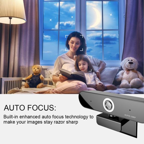 Auto Focus Web Camera HD 1080P Webcam For Video Call Meeting Broadcast Live