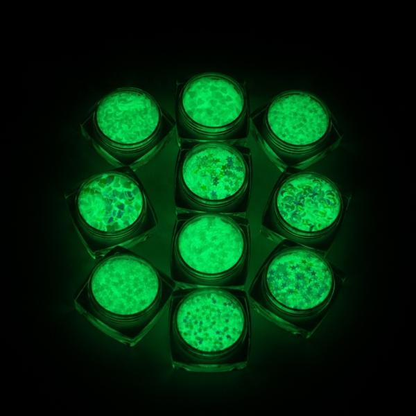 Fine Heart Luminous Makeup Chunky Glitter Powder For Party Festival Decoration