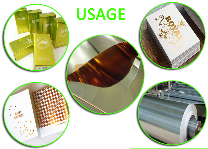 Бумага алюминиевой фольги крен бумаги картона 275ГСМ, золото алюминиевой фольги/серебряная бумажная карта для супер пакета подарка