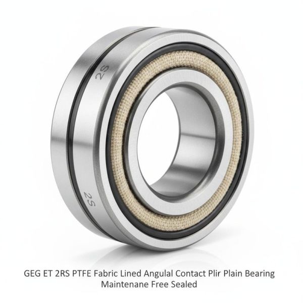 GEG ET 2RS PTFE Fabric Lined Angular Contact Spherical Plain Bearing Maintenance Free Sealed