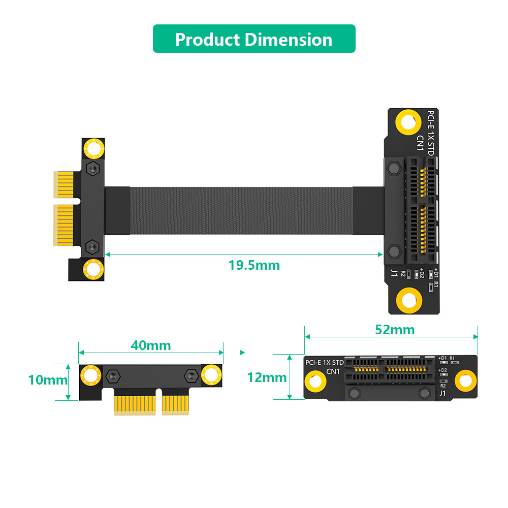 36PIN PCI-E 1X 270 градусов PCI-e расширительный кабель для PCI Express до скорости PCI-E Gen3 8 Gbps
