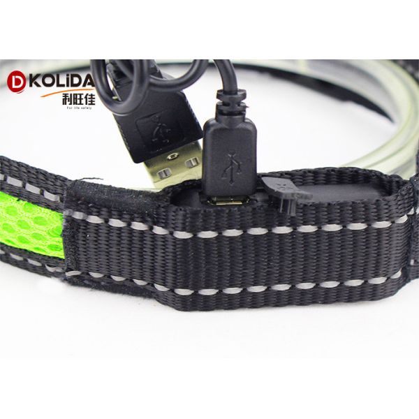 Nylon USB Rechargeable LED Dog Collar , Night Safety Flash Cat Dog Collar