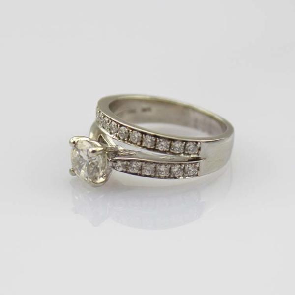 925 Sterling Silver 6mm CZ Diamonds Engagement Wedding Ring(R283)