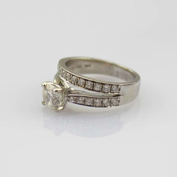 925 Sterling Silver 6mm CZ Diamonds Engagement Wedding Ring(R283)