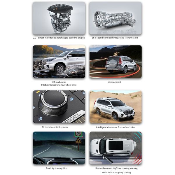 170km/H Haval H9 Second Hand Panoramic Sunroof Car Left Hand Drive