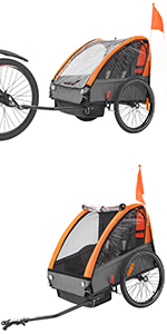 Dog Trailer, Medium Dog Buggy, Bicycle Trailer for Small and Medium Dogs Under 88 lbs