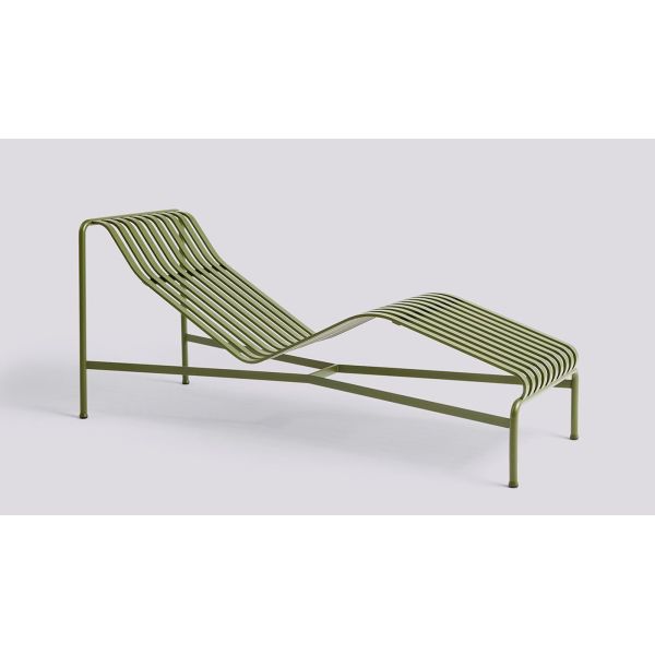Outdoor Metal Chaise Lounger and Side Table Set for Relaxation L164.5 x W65.5 x H70cm