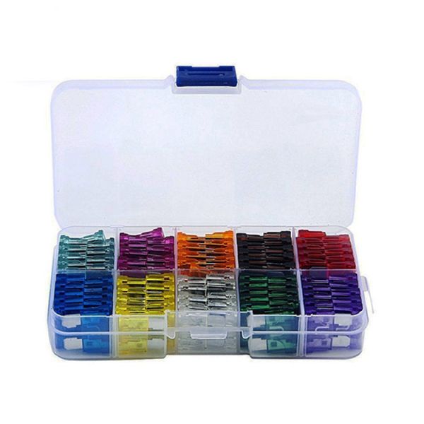 High Quality Zinc Car Truck Automotive Standard Blade Fuse Set Car Mini Micro Micro2 Micro3 Standard Size Vehicle Fuses Set