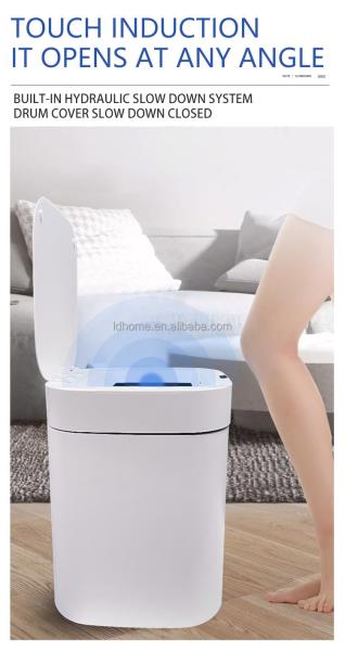 New Trends Smart Waste Bins 17.5l Sensor Smart Garbage Cans Automatic Trash Can With Auto Bag Changing