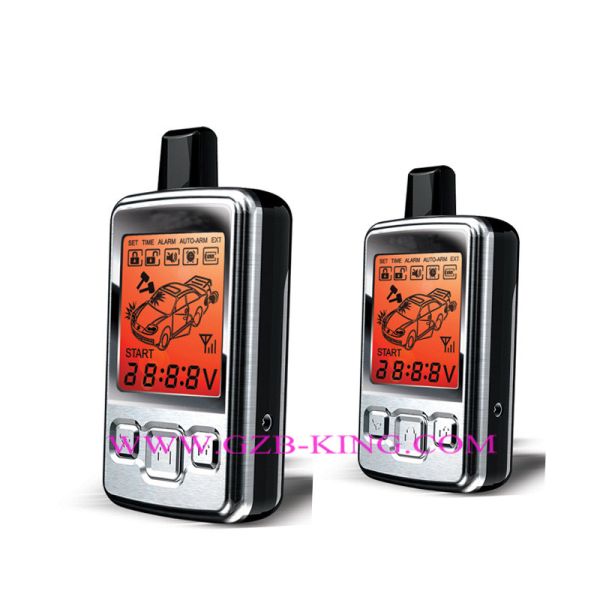 FSK  5000m  super long range rechargeable lithium battery  two Way  Car Alarm