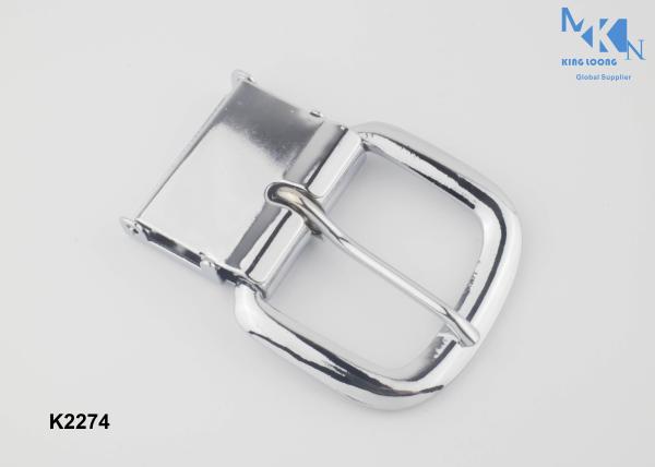 Screw Type Metal Strap Buckles , Professional Leather Belt Pin Buckle