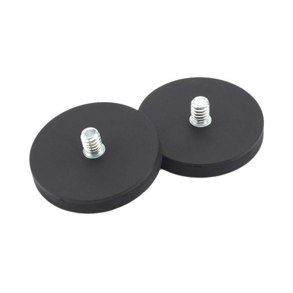 Anti Rust  Rubberized Magnet Rubber Coated Neodymium Magnets With Male Thread
