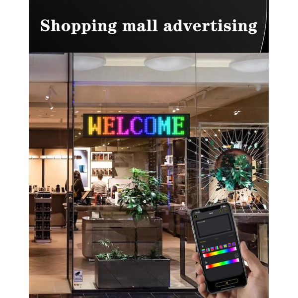 Remote Control RGB Programmable Display , Shop Window Advertising LED Soft Display