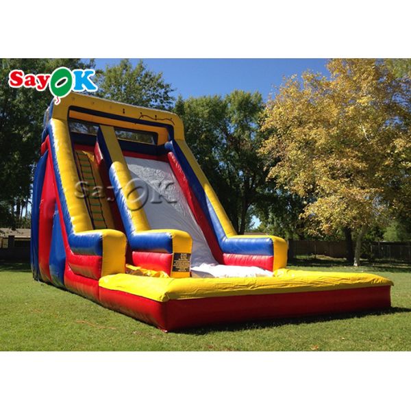 Скольжение хвастуна на открытом воздухе раздувной майны семьи водных горок 3x6.5x5.5m двойной раздувное с бассейном