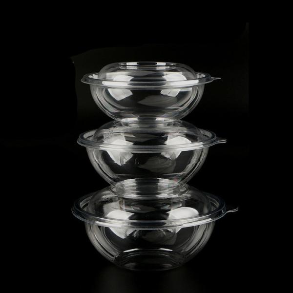 Recyclable Plastic Disposable Container Salad Tray Food / Fruit Bowl With PET Lid