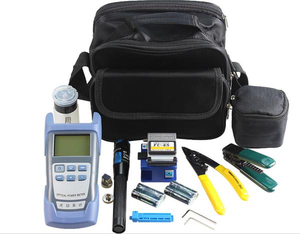 FTTH Fiber Optic Tool Kit , Fiber Testing Tools With OPM VFL And Fiber Cleaver