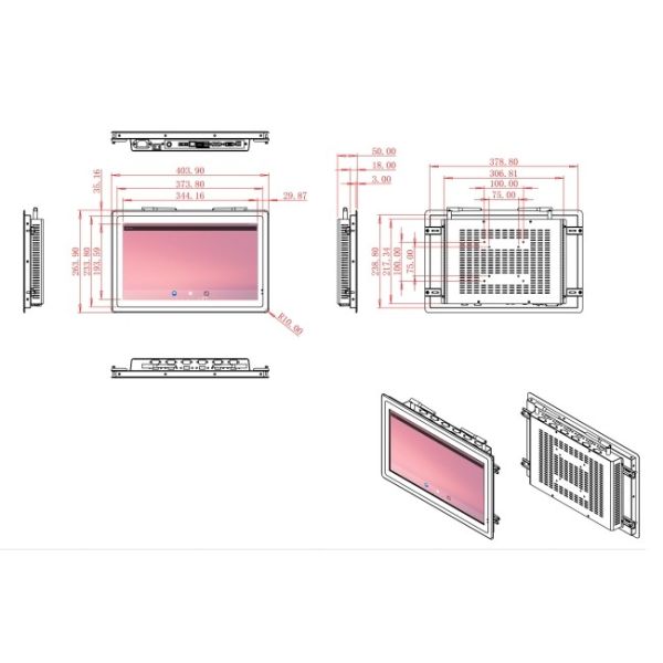 15.6-Inch Slim Android Touch Display For Factory Operations And Digital Menus