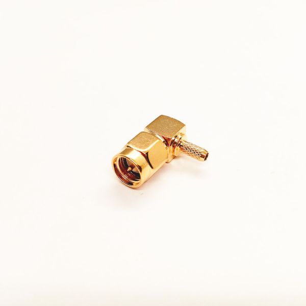 50Ω SMA Crimp Connector with Gold-plated Brass for DC-6GHz RF Coaxial Applications
