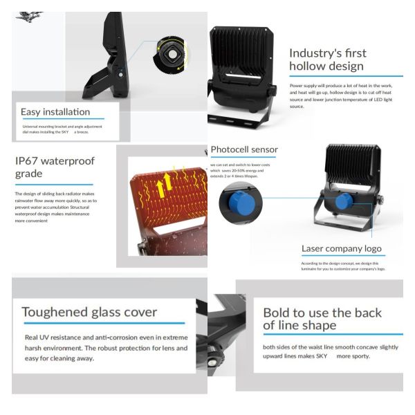 Impermeable impermeable de la LUZ de INUNDACIÓN de IP67 IK09 LED 50W-200W para la iluminación del paquete de la pared del hotel del jardín