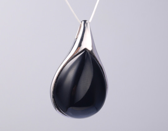 Liso 18K de oro de corte de la princesa collar de diamante clásico brillante acabado 925 plata colgante de piedra preciosa