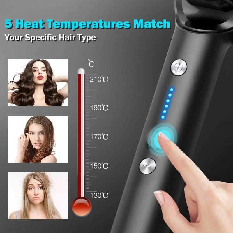 Electric Ceramic Hair Straightening & Curling Comb Portable Waterproof Hair Styling Tool for Hotel Use