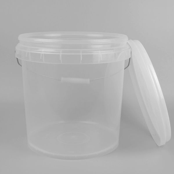18L Round Transparent Plastic Bucket with Custom Printing