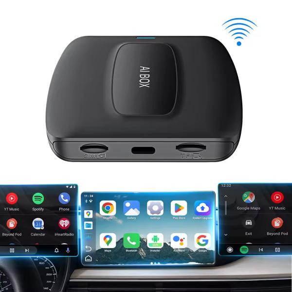 Android 12 Car Multimedia Smart Box Carplay sem fio Android Auto Ai Box