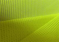 Poliéster 100% fluorescente amarelo liso de Mesh Fabric para a veste da segurança de tráfego