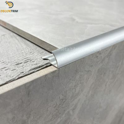 Round Thickness 0.9mm Metal Tile Trims Aluminum Ceramic Tile Corner