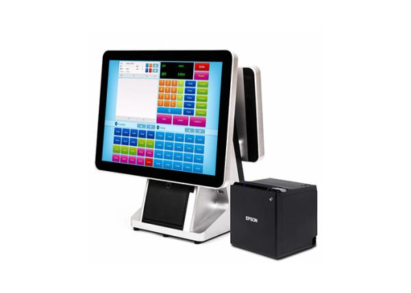 OEM All In One POS PC , Small Restaurant Cash Register Black White Color 4GB Memory