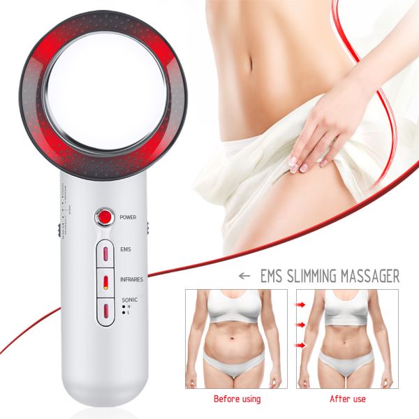 3 in1 Ultrasound Cavitation EMS Body Slimming Massager Weight Loss Anti Cellulite Fat Burner For Home Use