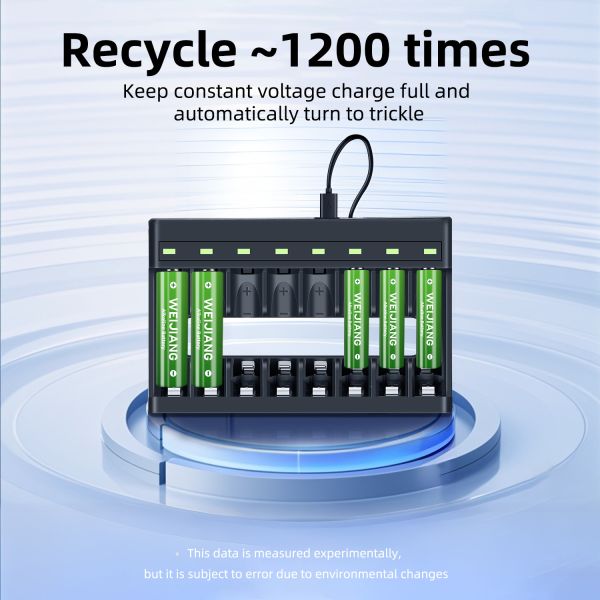 8 Slots AA AAA 1.2V NIMH Small Batteries Ni Cd Battery Charger