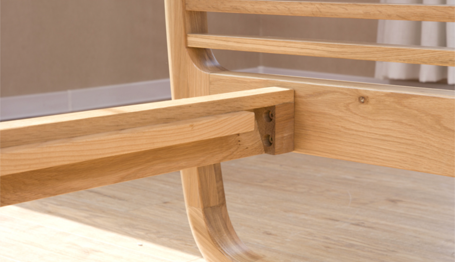 Nordic Modern Full Size Bed , Patent Design Contemporary Wooden Beds