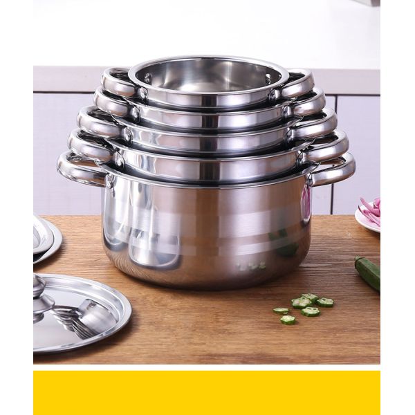 5-Piece Stainless Steel Cookingware Pot Set Sustainable Cookware for Your Kitchen