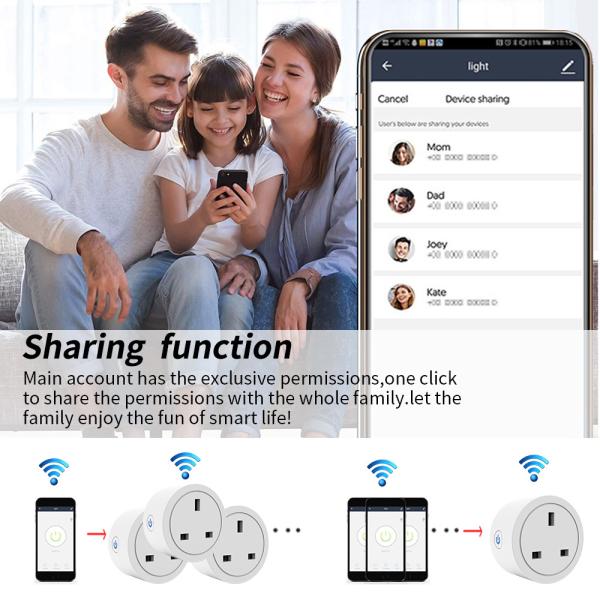 WIFI UK Power Socket Plug Aleax Timing Tuya Zigbee Wall Socket