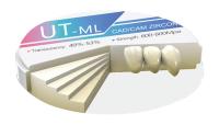 Dental Zirconia Blank UT-ML Grade 600-800MPa Strength & 49-53% Translucency for Crown/Bridge