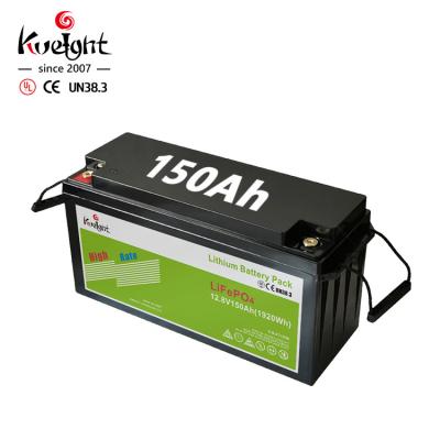 12v 150ah Solar Rv Backup Bateria de iões de lítio Lifepo4 Para iluminação de rua