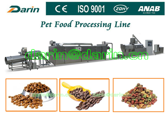 Kibble o equipamento da extrusora dos alimentos para animais de estimação do cão/a máquina de processamento com parafuso dobro