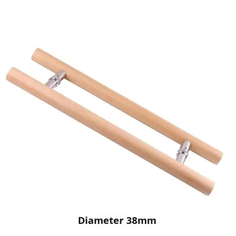 Modern Wooden Sliding Door Frame Satin Finish Aluminium Alloy Solid Wood Handle 3-Year Warranty Horizontal Hand Hotel Total