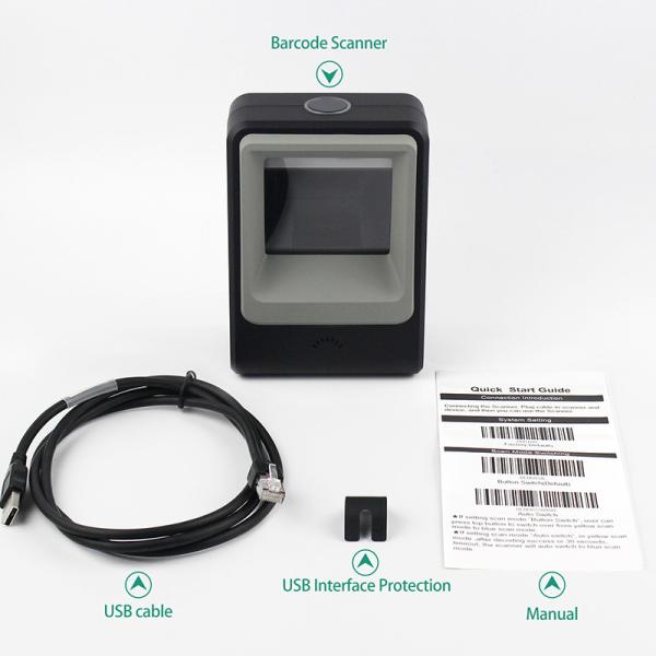 2D Desktop Barcode Scanner ABS Material For Passenger Station Ticket Window
