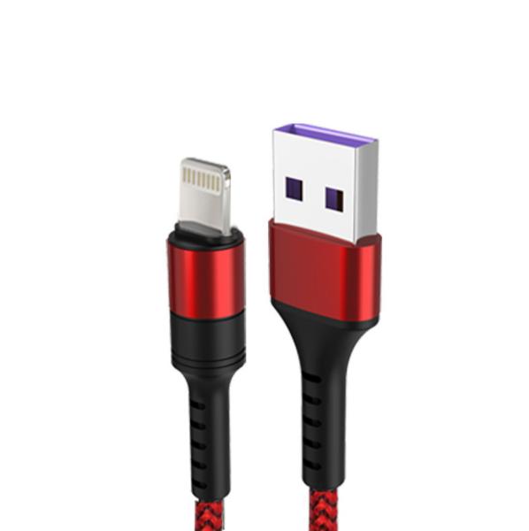 3A Nylon Braided Lightning Cable , Nylon Micro Usb Cable  For Apple Charging Cord