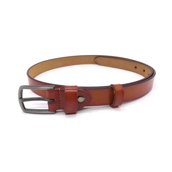 130cm Cow Hide Leather Belt For Women With Alloy Pin Buckle